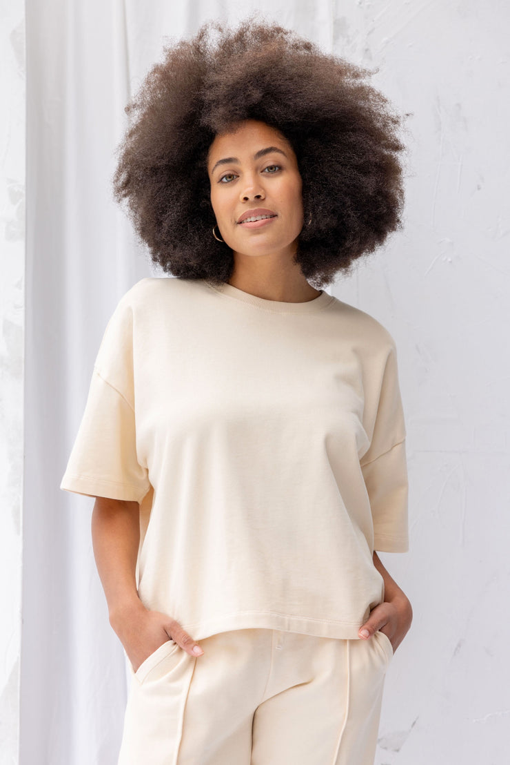 ReCreate Joy Sweatshirt Tee - Natural