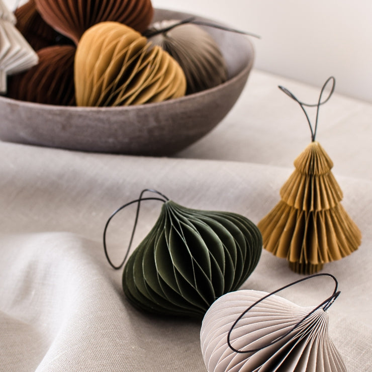 Olive Green Jewel Paper Ornament