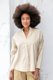 ReCreate Nikau Shirt - Cream Stripe