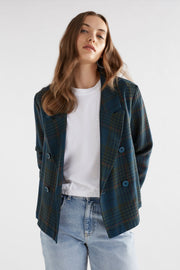 Elk Seine Jacket - Teal Plaid Last One Was $399 Now