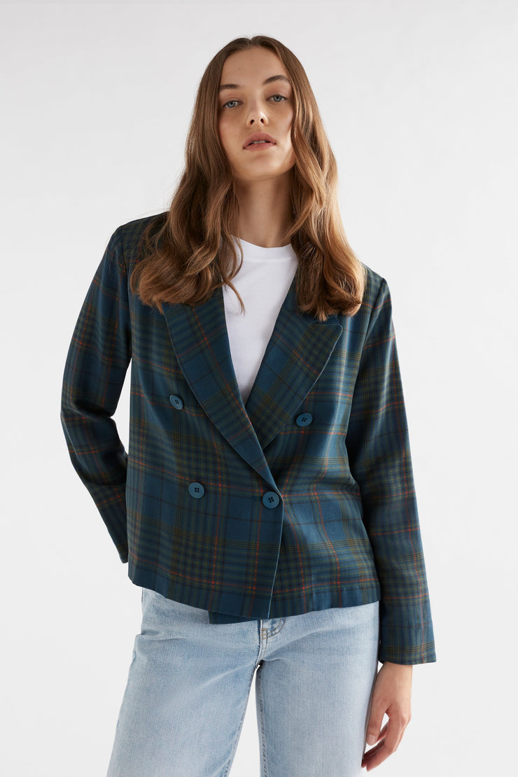 Elk Seine Jacket - Teal Plaid Last One Was $399 Now