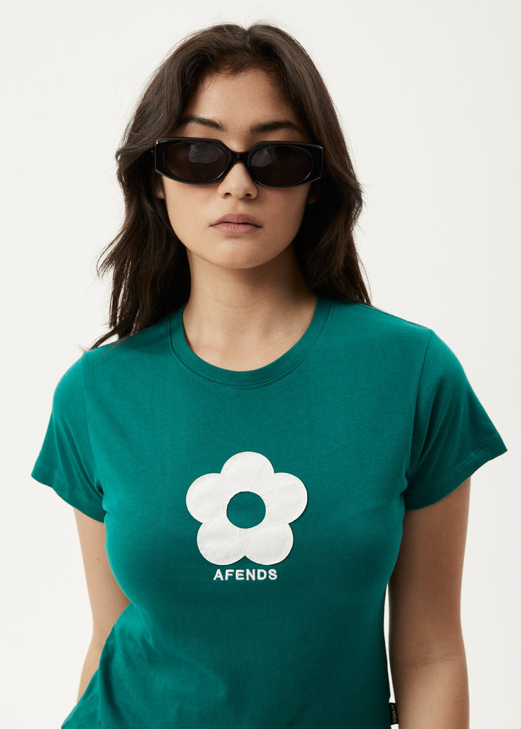 Blossom Recycled Baby Tee - Pine
