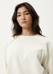 Cutback Recycled Raglan Sweat - Off White