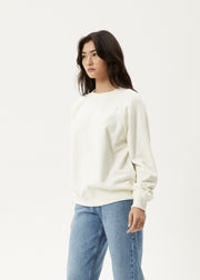 Cutback Recycled Raglan Sweat - Off White