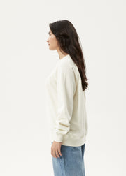 Cutback Recycled Raglan Sweat - Off White