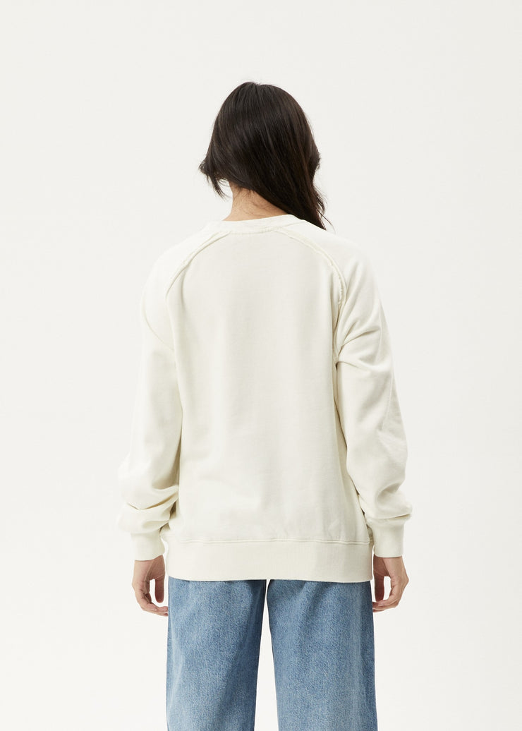 Cutback Recycled Raglan Sweat - Off White