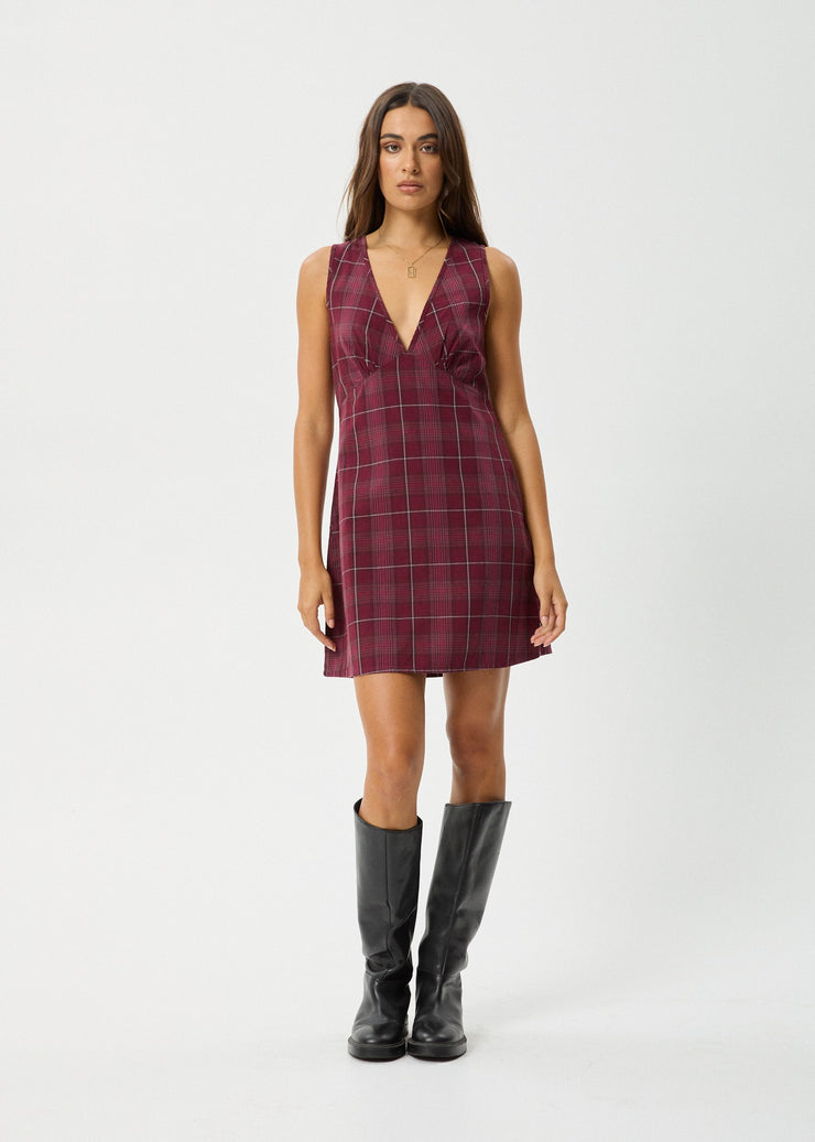 Eboni Recycled Check Dress - Port Was $100 Now