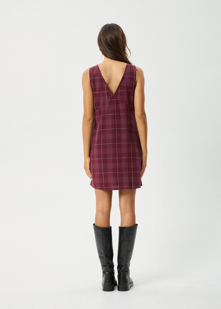 Eboni Recycled Check Dress - Port Was $100 Now