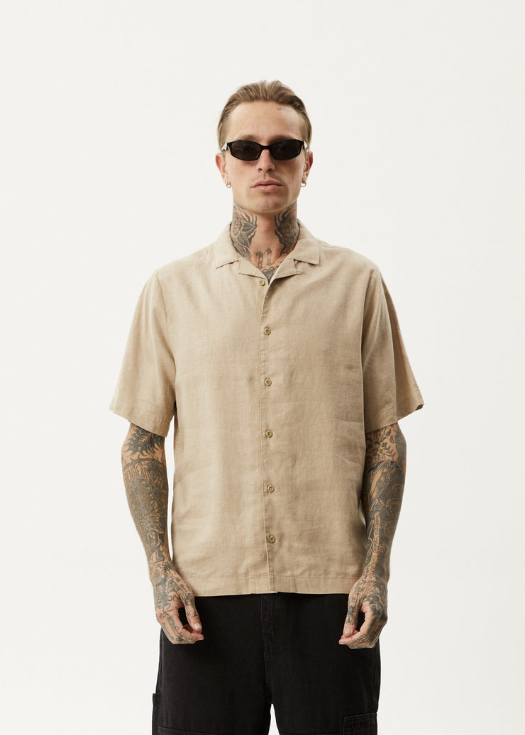 Hemp Cuban Shirt - Taupe