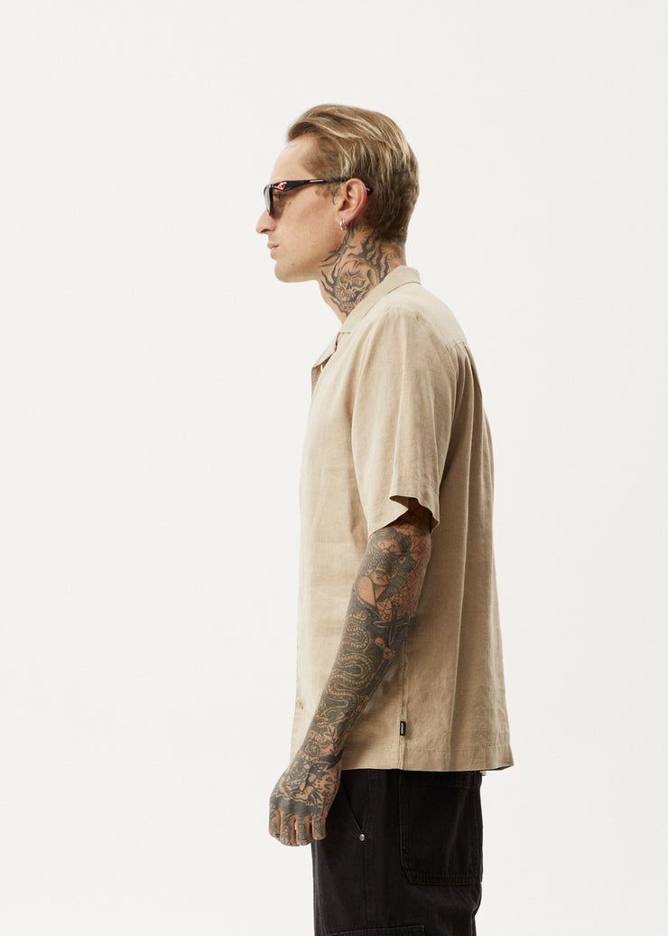 Hemp Cuban Shirt - Taupe