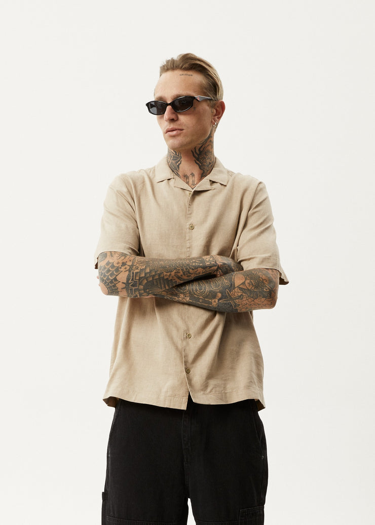 Hemp Cuban Shirt - Taupe