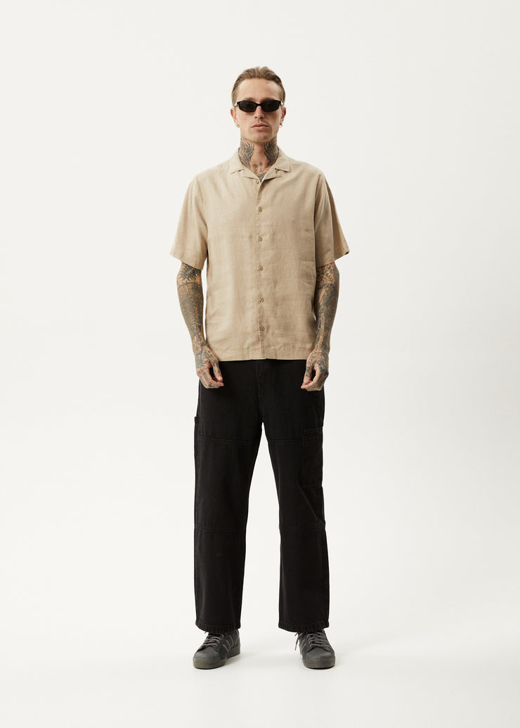 Hemp Cuban Shirt - Taupe