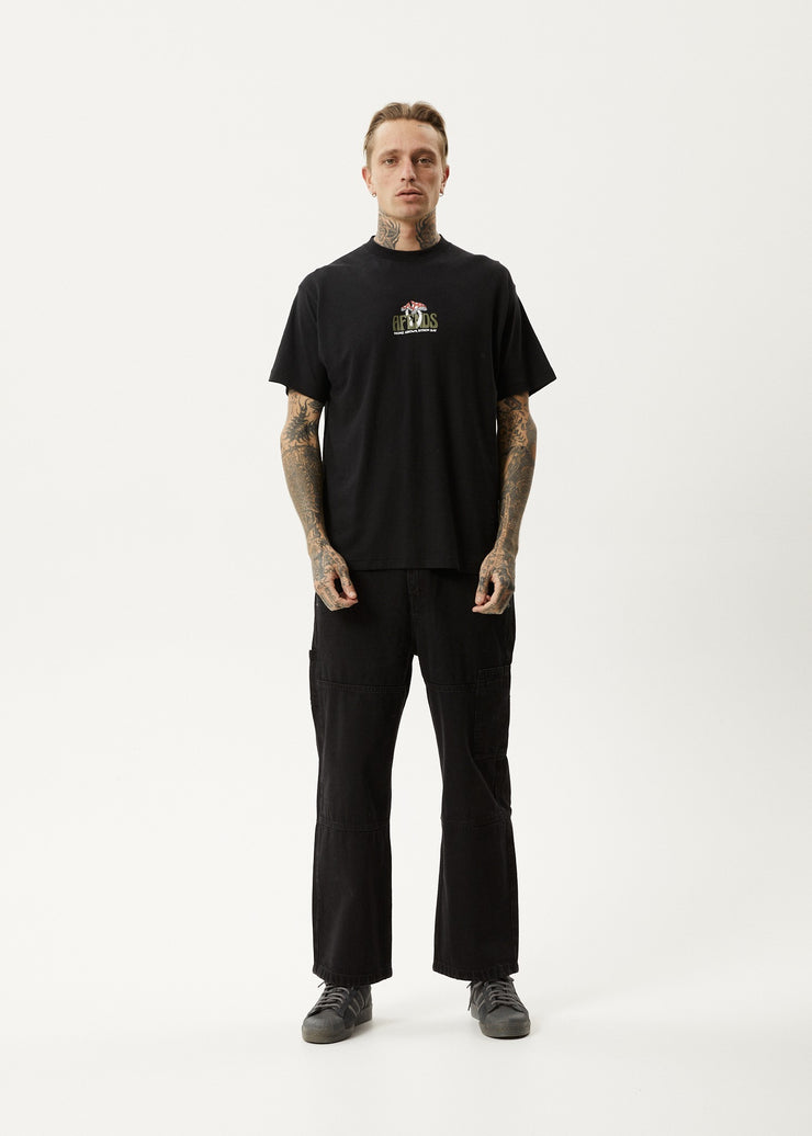 Let It Grow Hemp Boxy Fit Tee - Black