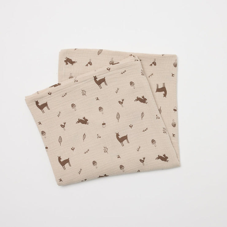 Organic Muslin Swaddle - Woodlands