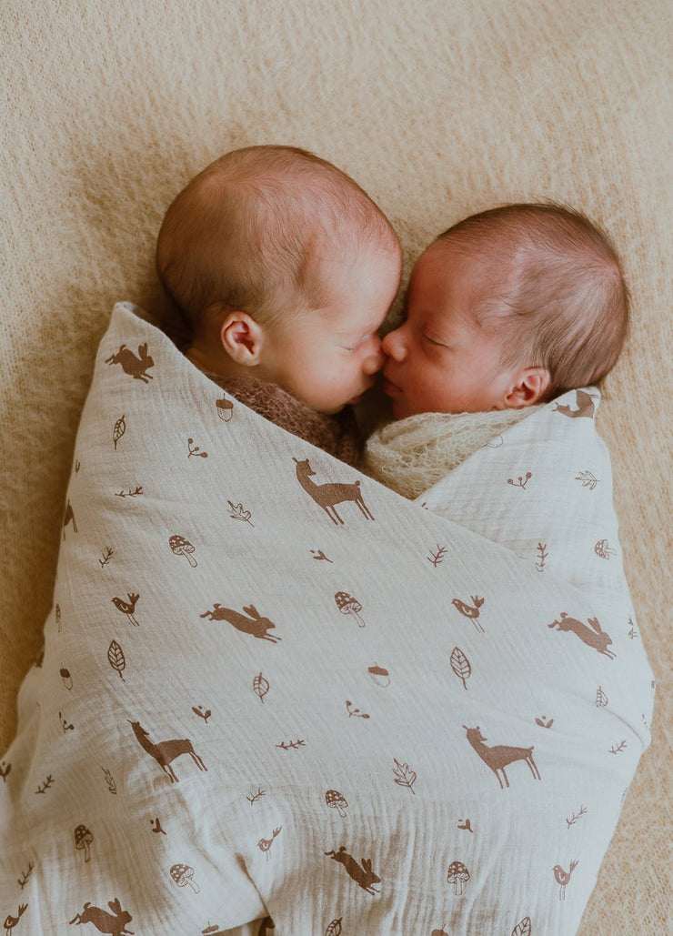 Organic Muslin Swaddle - Woodlands