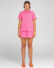 Brazil Shirt - Broderie Pink