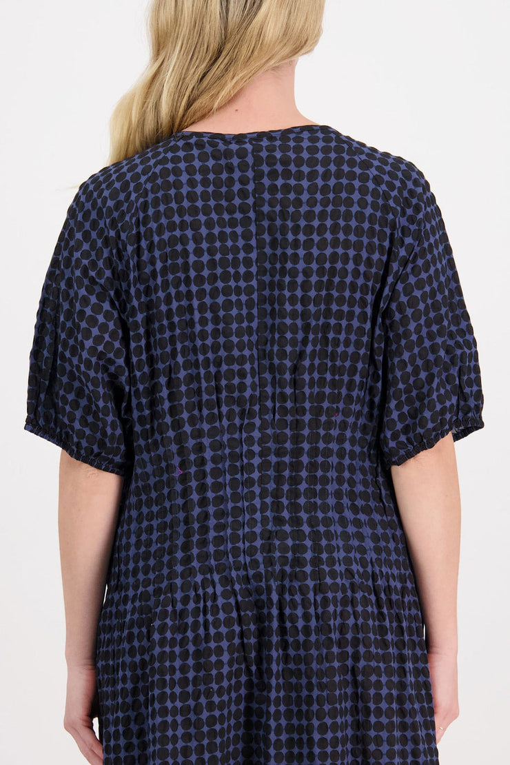 Briarwood Phyllis Dress - Black/Blue Was $399 Now