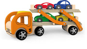 Wooden Car Carrier w 4 Cars