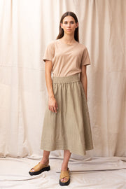 Cas Skirt - Moss Stripe