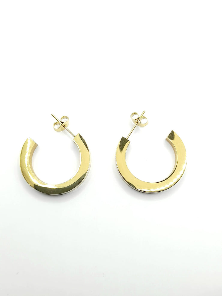 Gold Vogue 3/4 Hoop Earrings