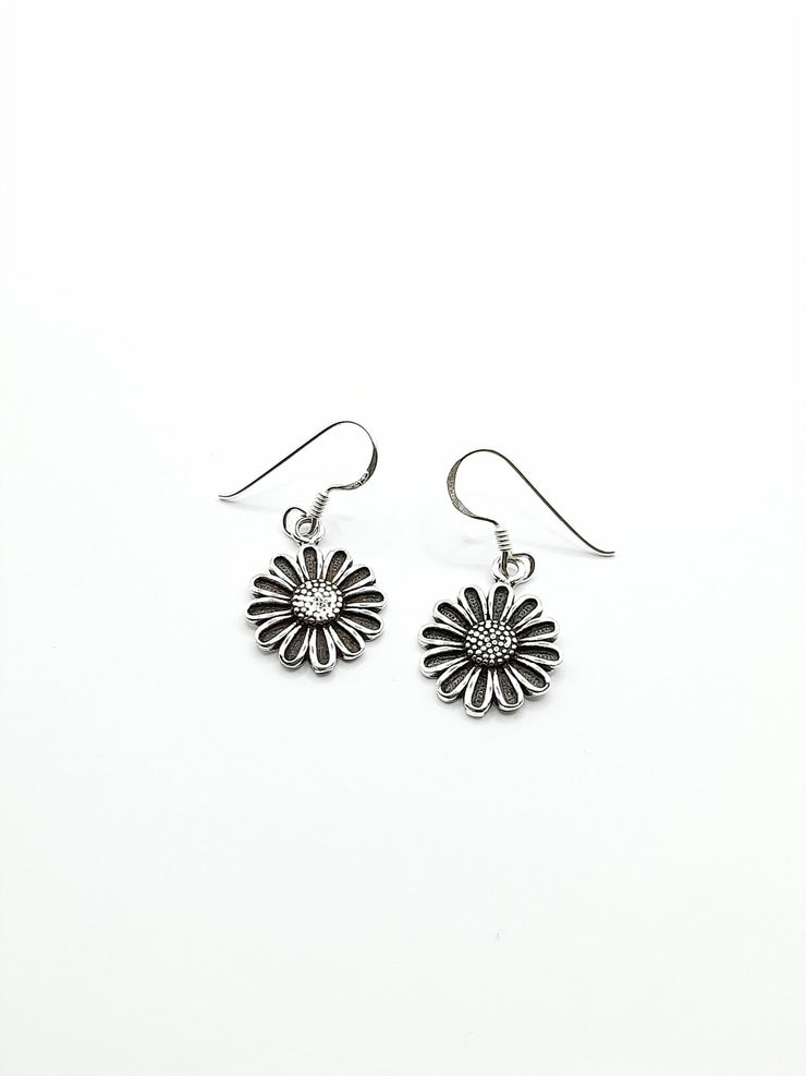 Sterling Silver Flower Earrings