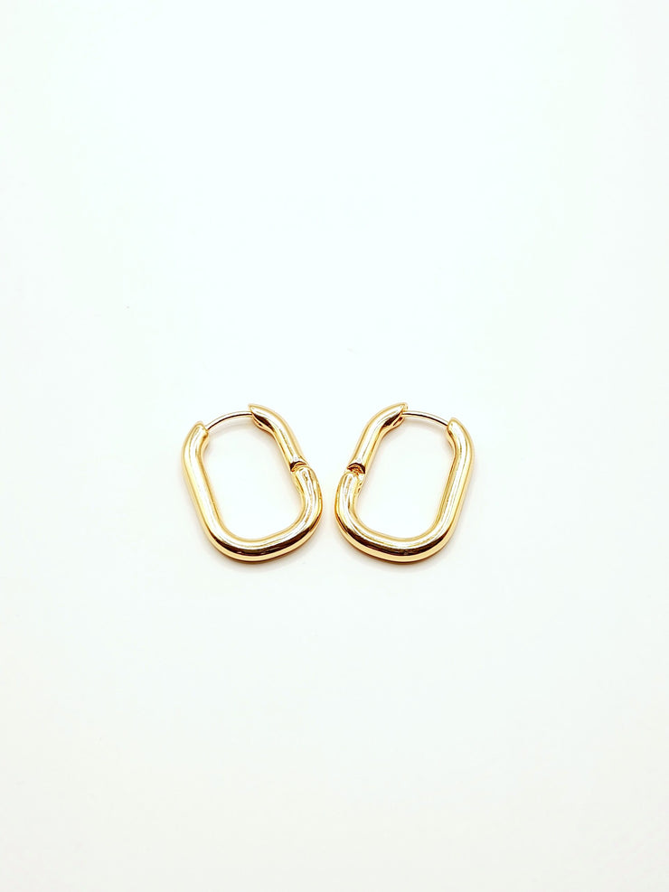 Silver Clip Hoop Earrings