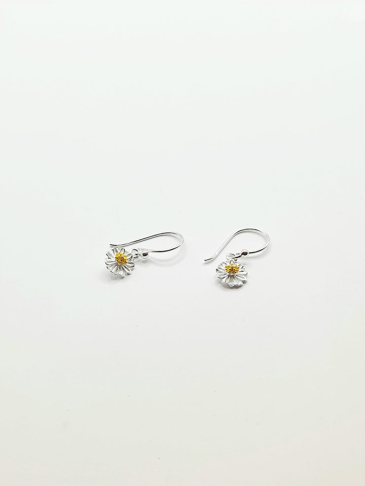 S/S Littl" Gold Plated Daisy Earrings