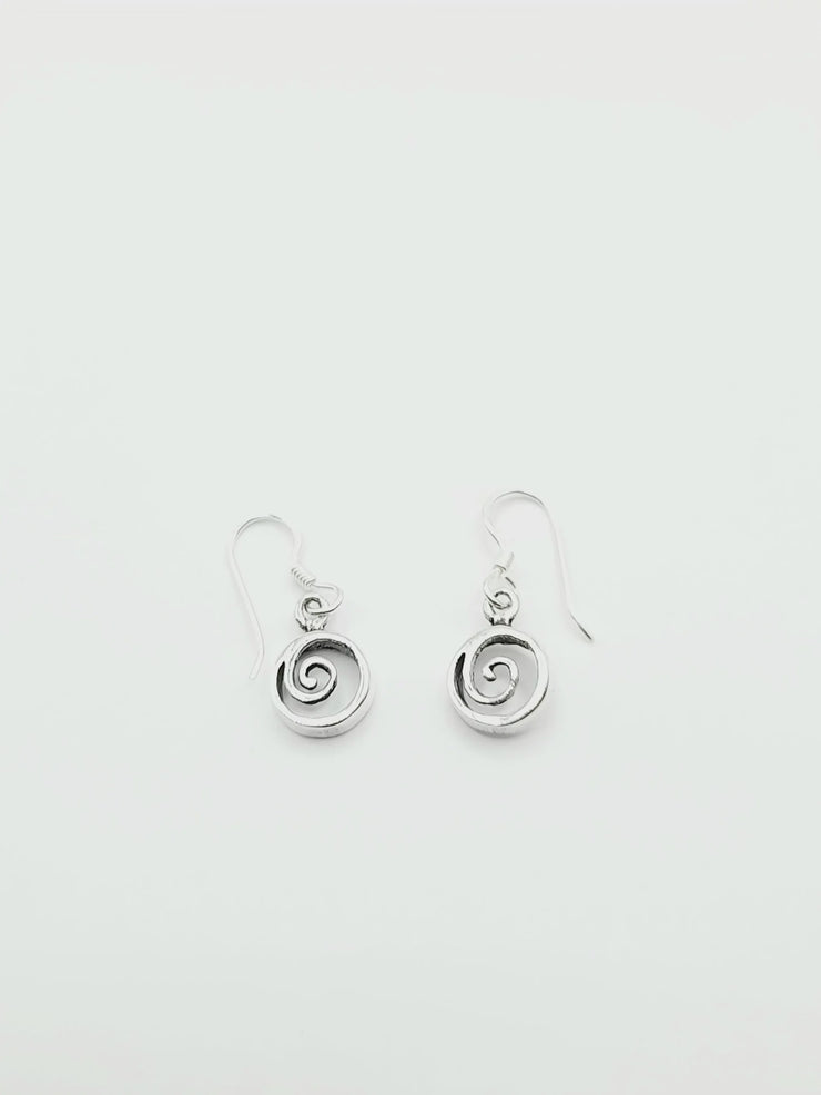 Sterling Silver Koru Earrings