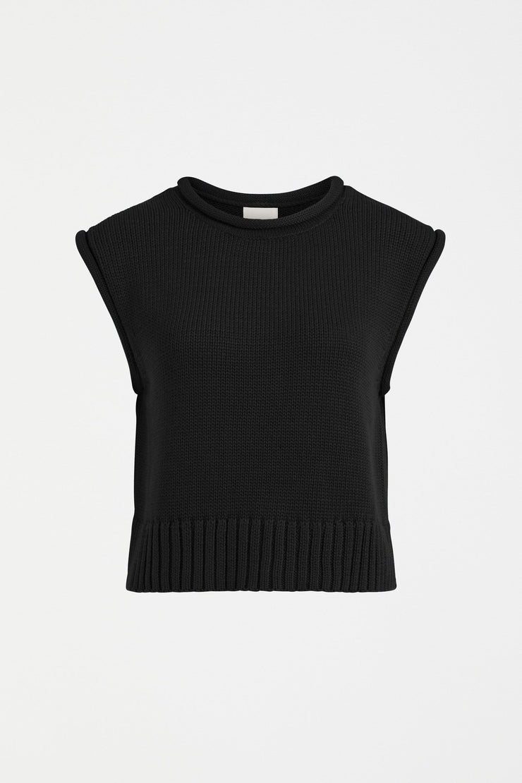 Elk Lunel Knit Vest - Black