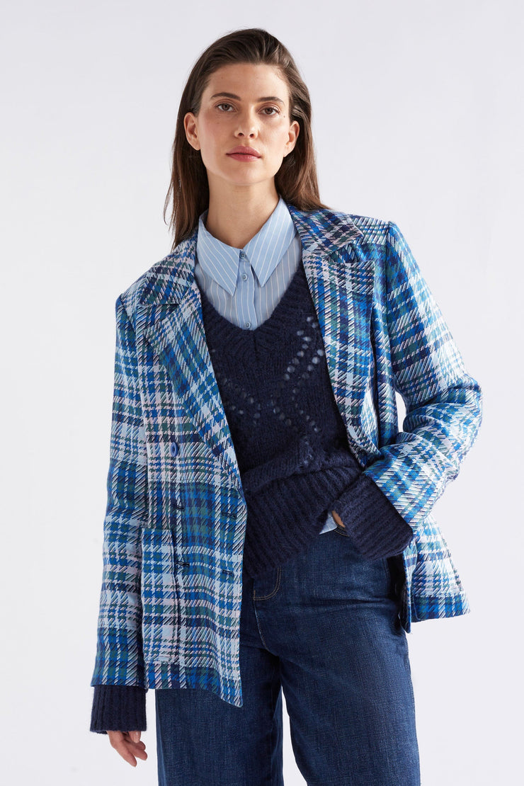 Elk Ranie Jacket - Blue Multi Check