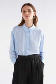 Elk Sera Shirt - Pale Blue Stripe