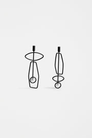 Silma Drop Earrings - Black