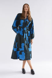 Elk Deze Dress - Blue Rolla Print Was $399 Now