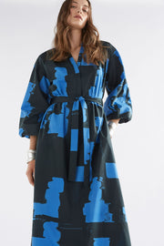 Elk Deze Dress - Blue Rolla Print Was $399 Now