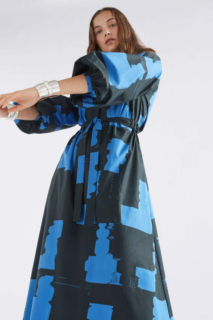 Elk Deze Dress - Blue Rolla Print Was $399 Now