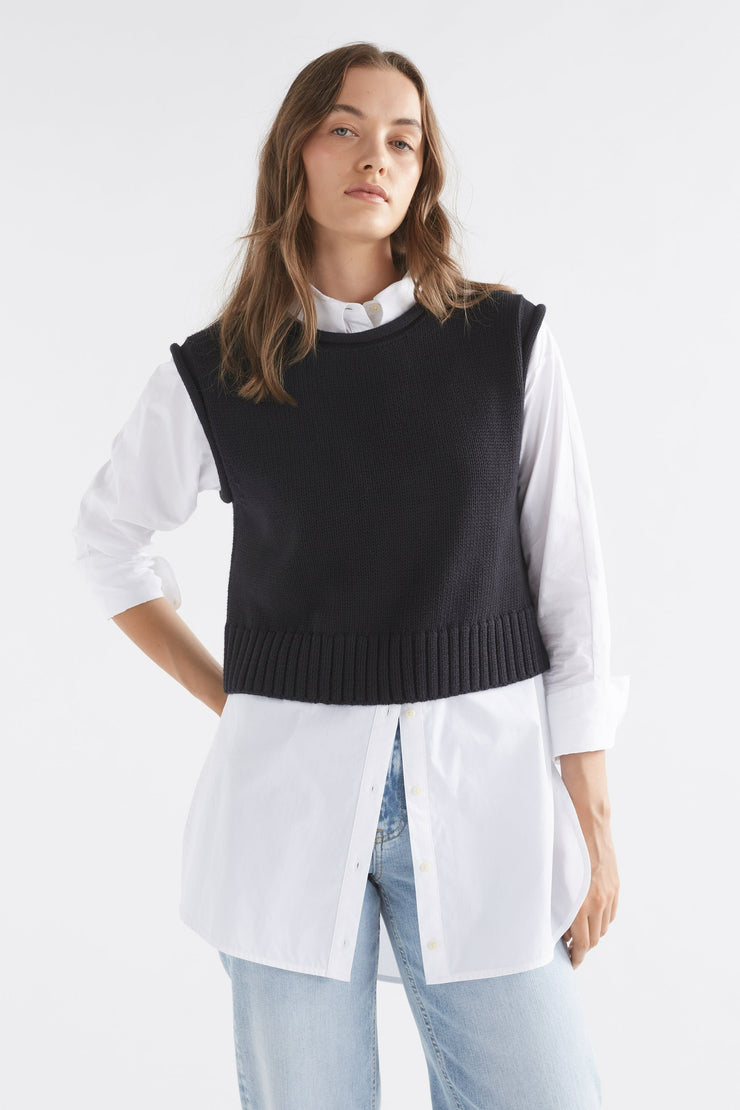 Elk Lunel Knit Vest - Black