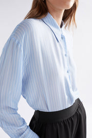 Elk Sera Shirt - Pale Blue Stripe