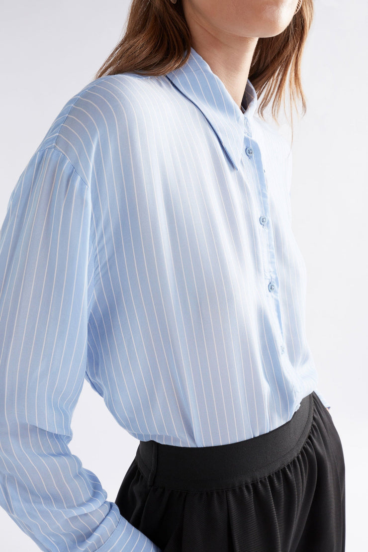 Elk Sera Shirt - Pale Blue Stripe