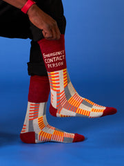 Mens Crew Socks - Emergency Contact