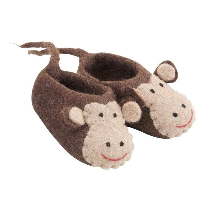 Felt Slippers - Monkey