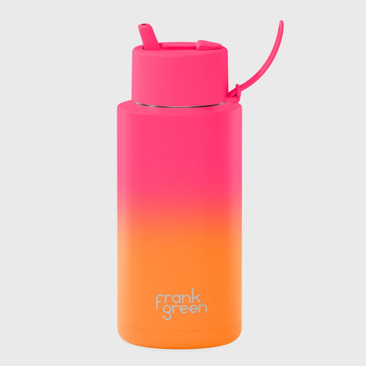 Frank Green 34oz Bottle - Summer Sunset w Flip Straw Lid - Ltd. Ed. Holiday Gradient!