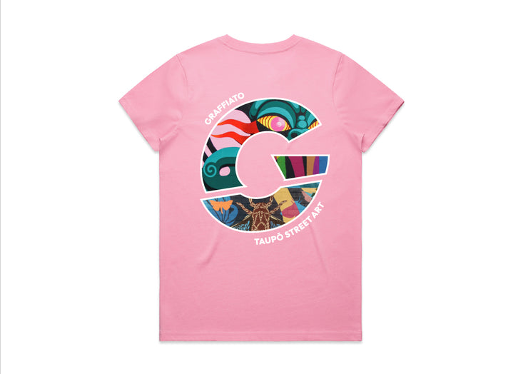 Graffiato T Shirt -  Bubblegum Pink