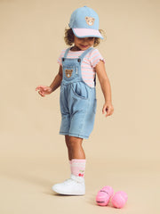 Huxbear Knit Denim Short Overalls Was $85 Now