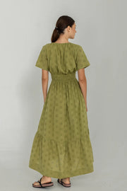 Lasting Lights Dress - Fern Cotton Anglaise Moss