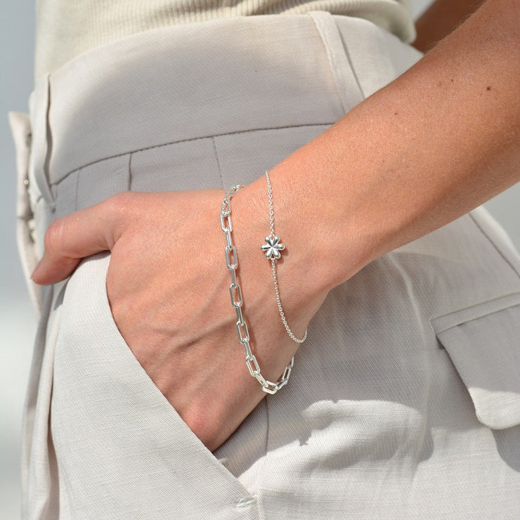 Sterling Silver Daisy Bracelet