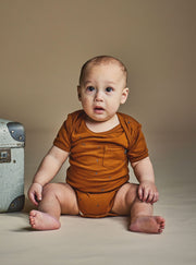 Merino Ezra Bodysuit - Rust Elements