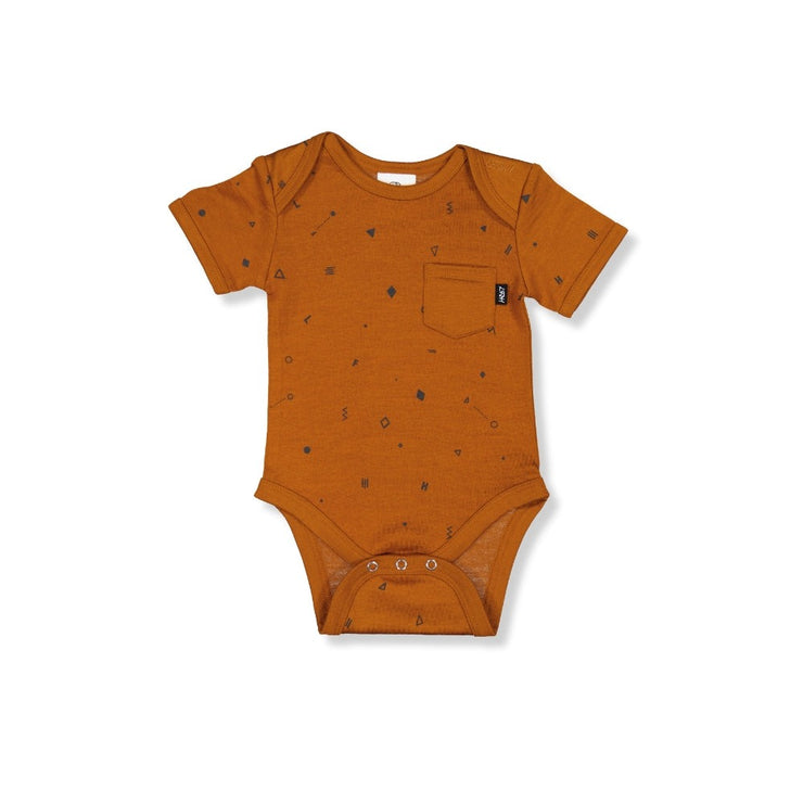 Merino Ezra Bodysuit - Rust Elements