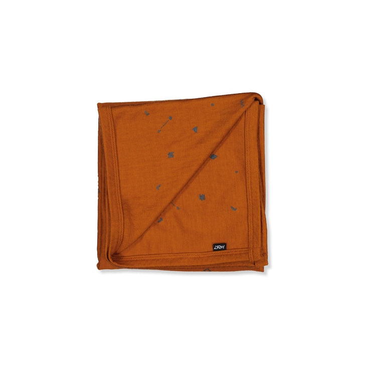 Merino Swaddle Blanket - Rust Elements