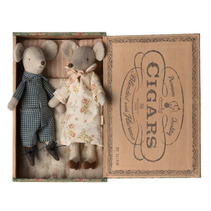 Grandma & Grandpa Mouse In Box