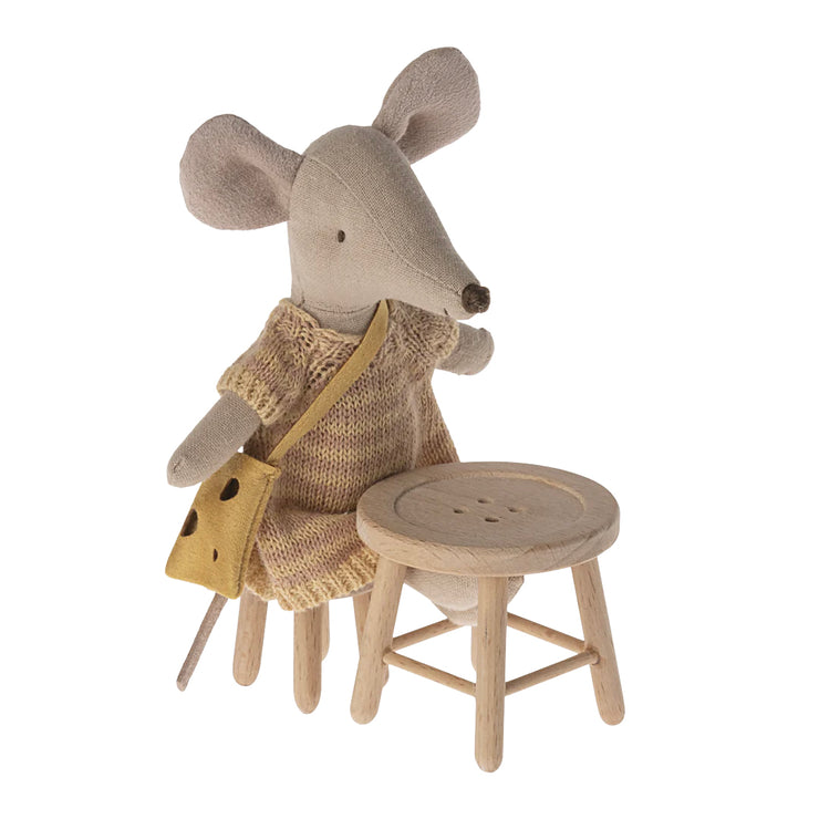 Maileg Table & Stool Set Mouse